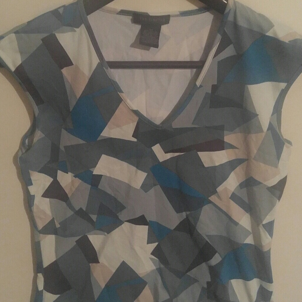 Teal and Gray blouse